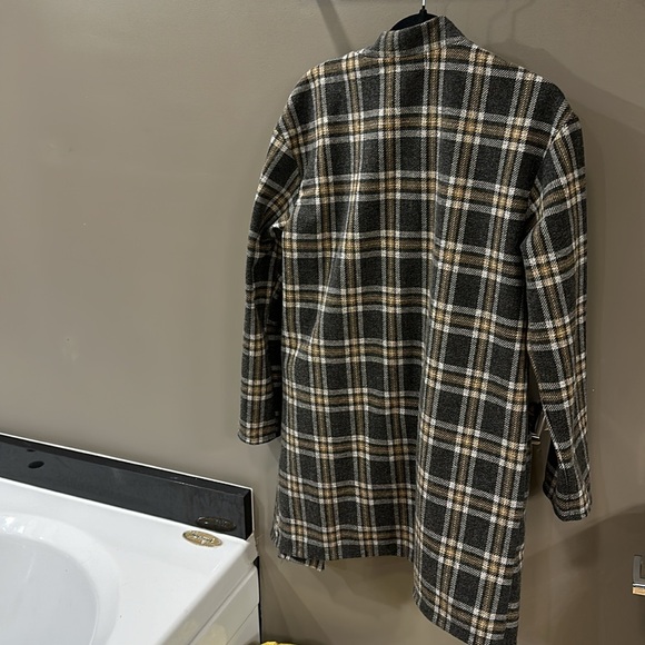 Les Amis plaid lightweight coat - Medium - Picture 3 of 4